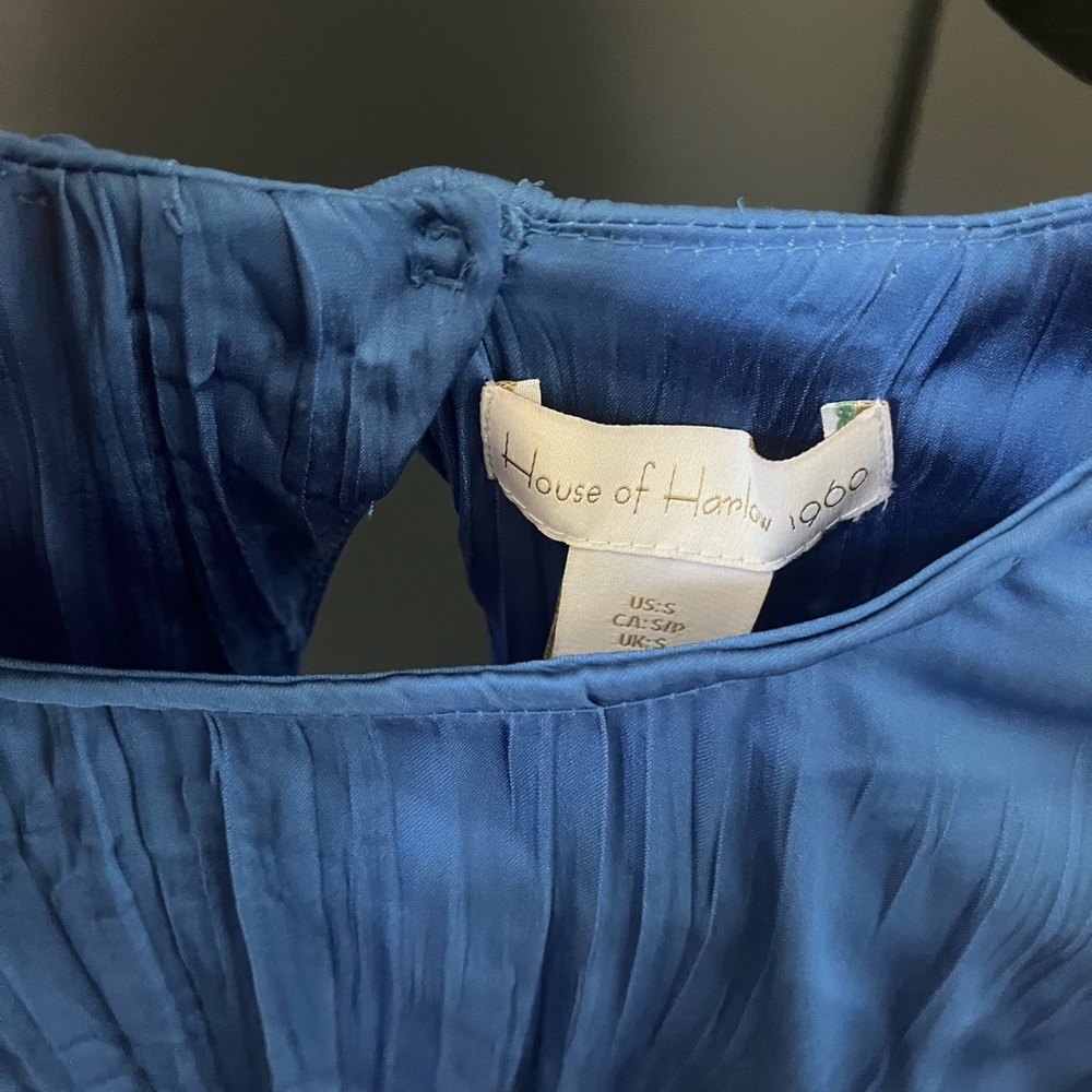 NWT House of Harlow Blue Matching pant/blouse set - Size Small - Picture 7 of 16